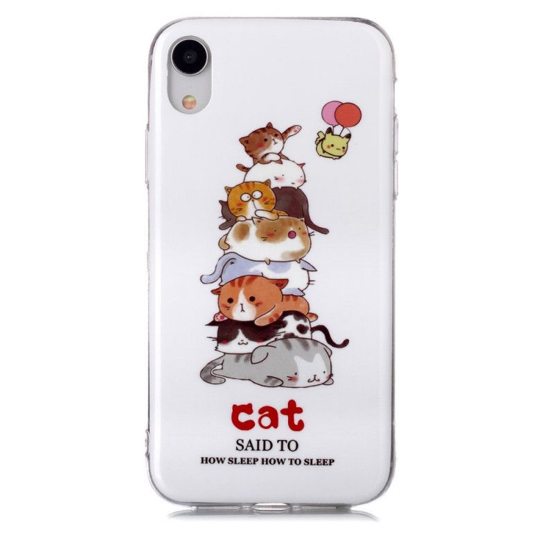 Coque iPhone Xr Cats Fluorescente