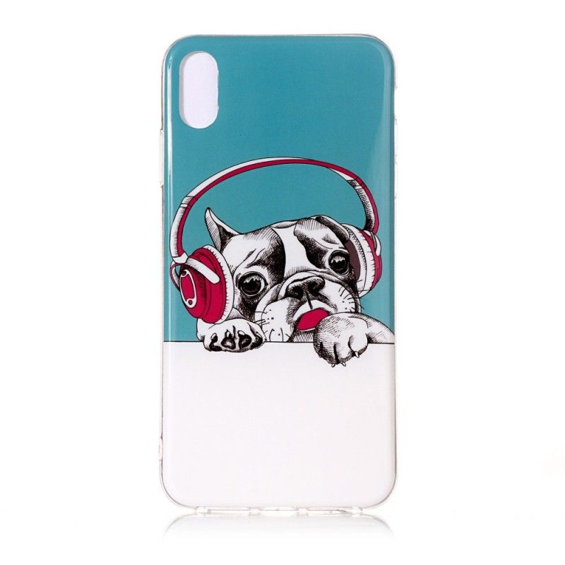 Coque iPhone Xr Chien Fluorescente