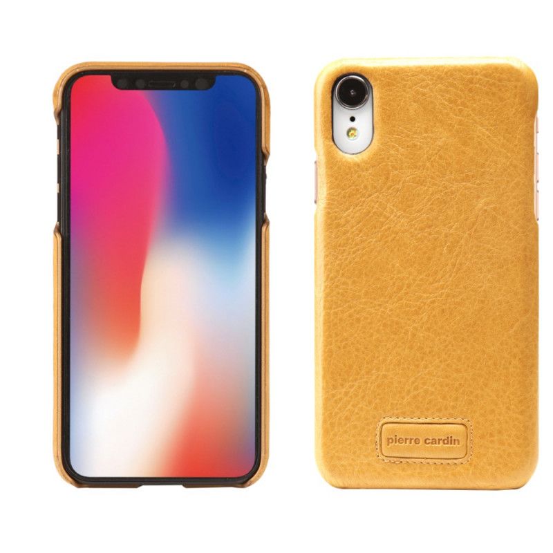 Coque iPhone Xr Cuir Litchi Véritable Pierre Cardin