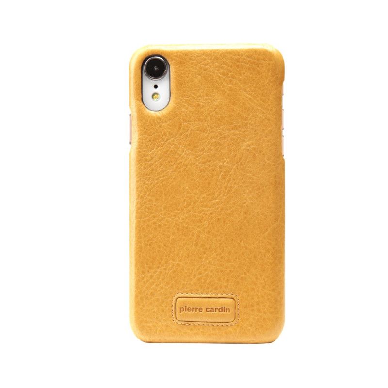 Coque iPhone Xr Cuir Litchi Véritable Pierre Cardin