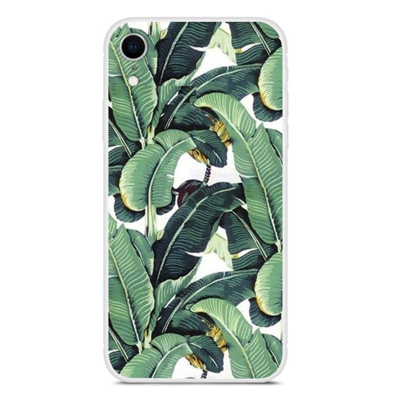 Coque iPhone Xr Feuilles Vertes