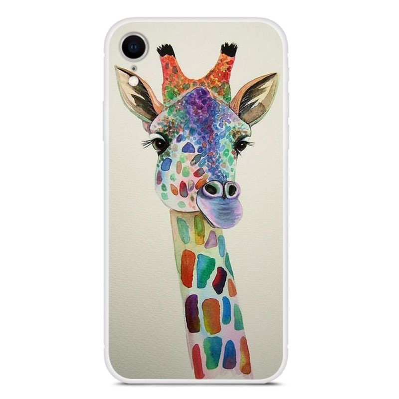 Coque iPhone Xr Girafe Colorée