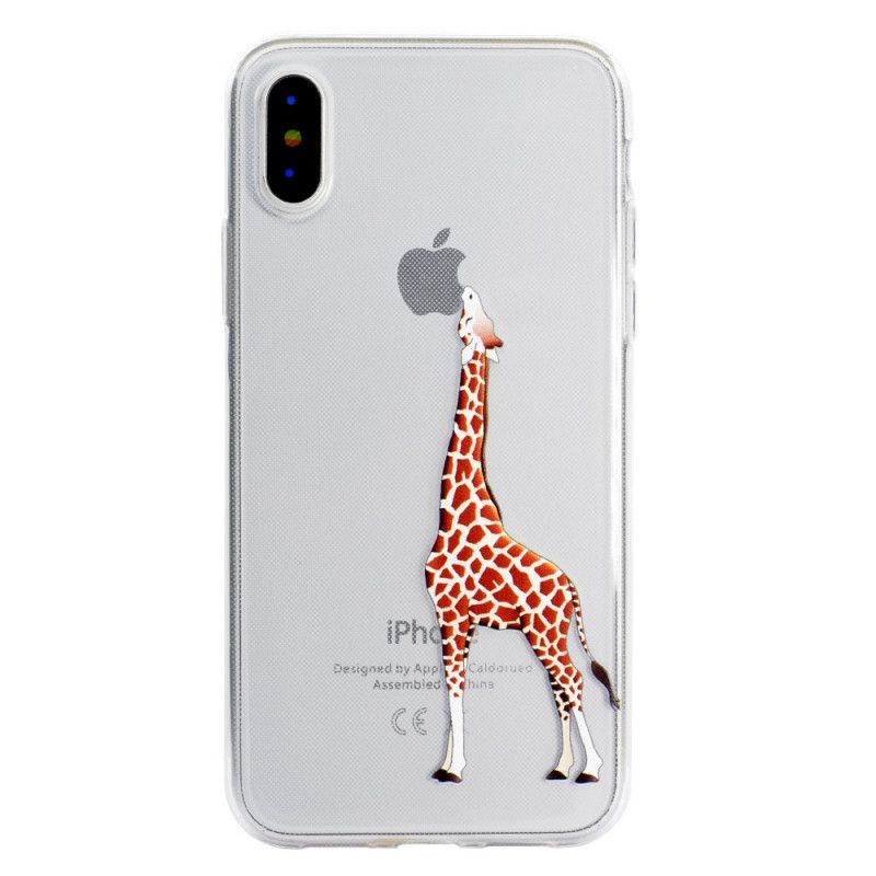 Coque iPhone Xr Jeux De Girafe Logo