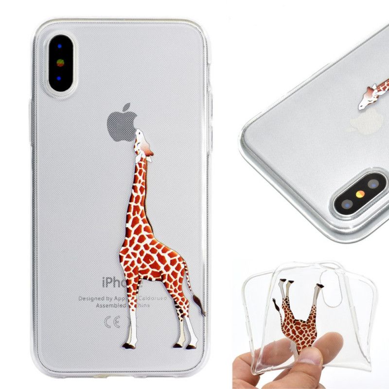 Coque iPhone Xr Jeux De Girafe Logo