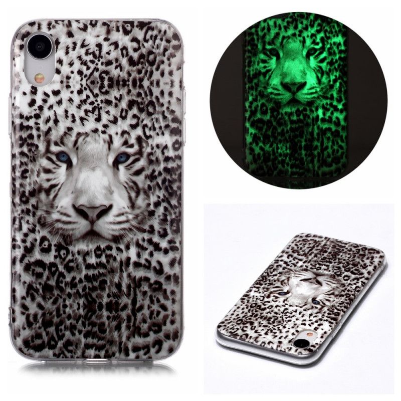 Coque iPhone Xr Leopard Fluorescente