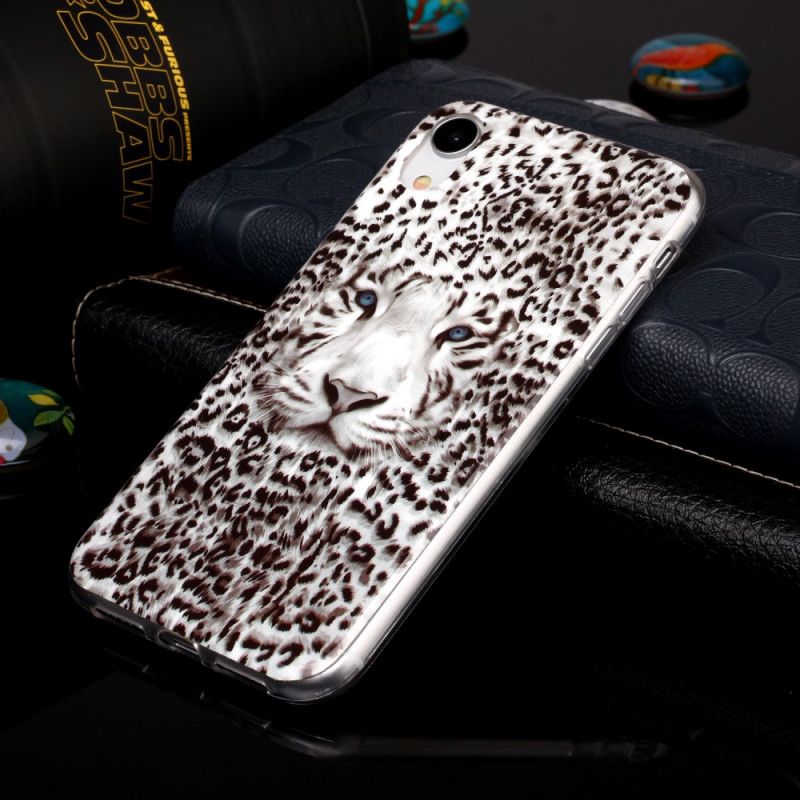 Coque iPhone Xr Leopard Fluorescente