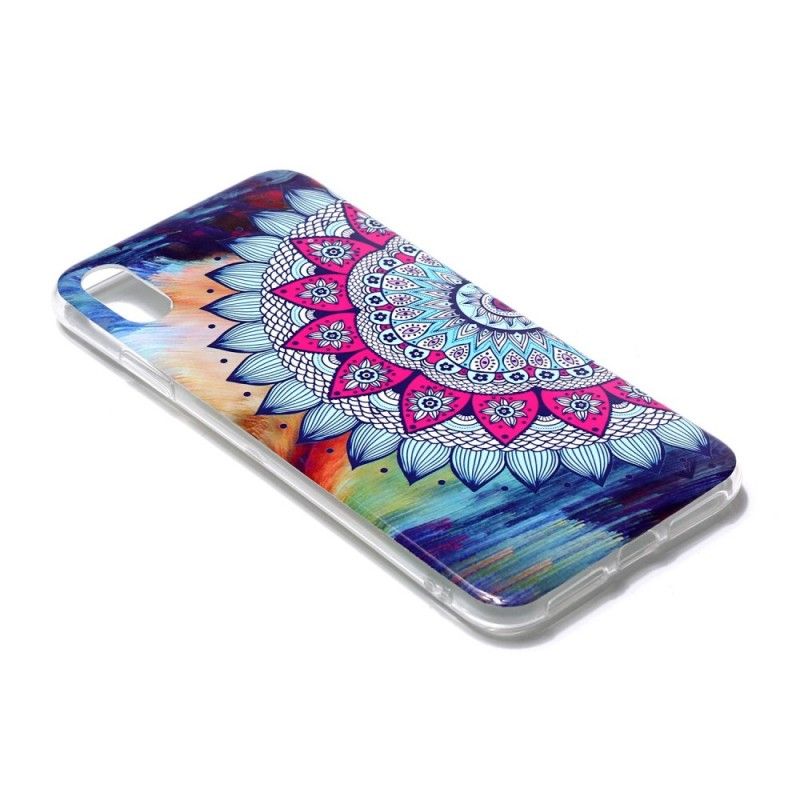 Coque iPhone Xr Mandala Coloré Fluorescente