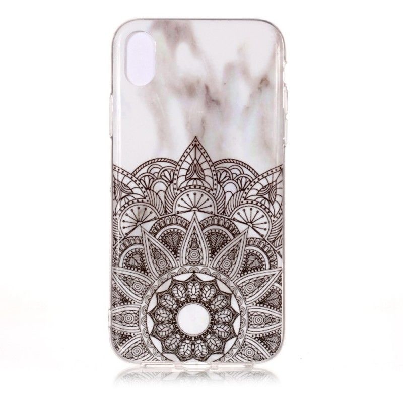 Coque iPhone Xr Mandala Marbré