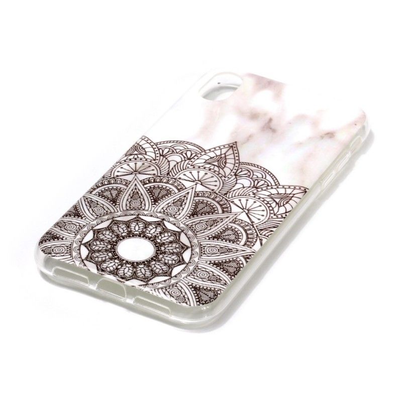 Coque iPhone Xr Mandala Marbré