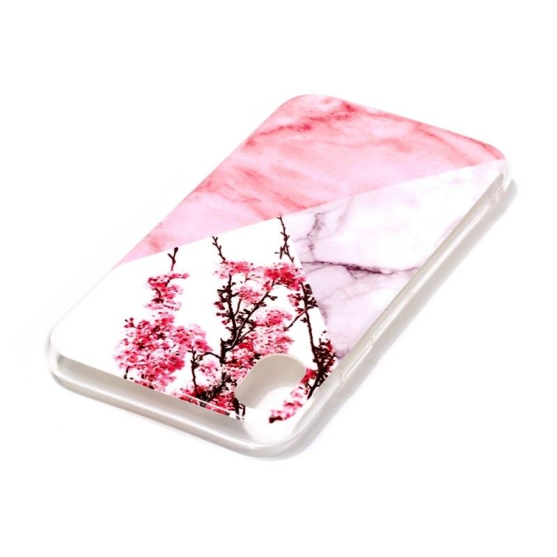 Coque iPhone Xr Marbrée Fleurs De Prunier