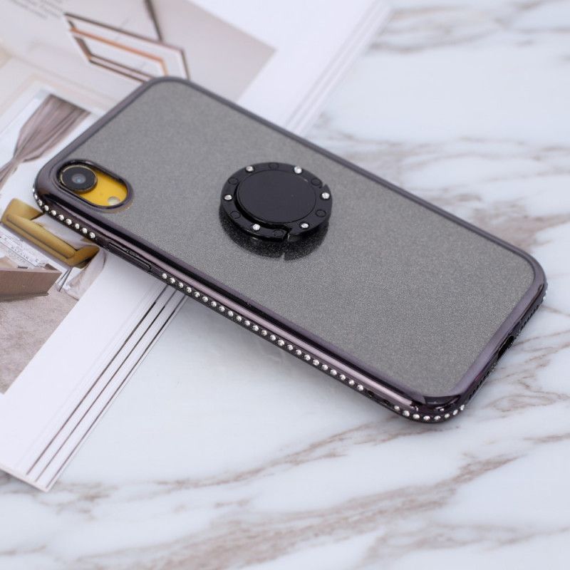 Coque iPhone Xr Paillettes Et Diamants Anneau