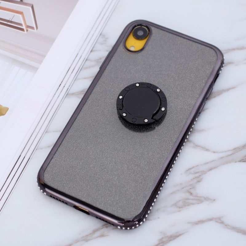 Coque iPhone Xr Paillettes Et Diamants Anneau