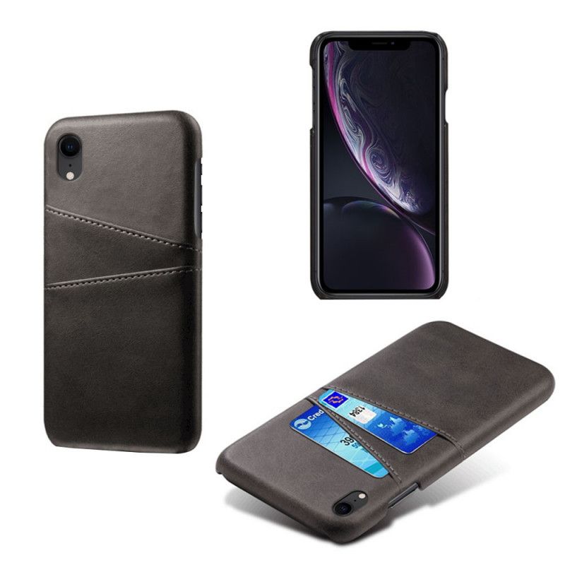 Coque iPhone Xr Porte Cartes Effet Cuir