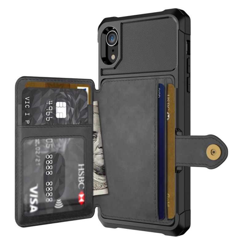 Coque iPhone Xr Porte-cartes Multi-fonctionnel