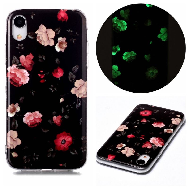 Coque iPhone Xr Série Floralies Fluorescente