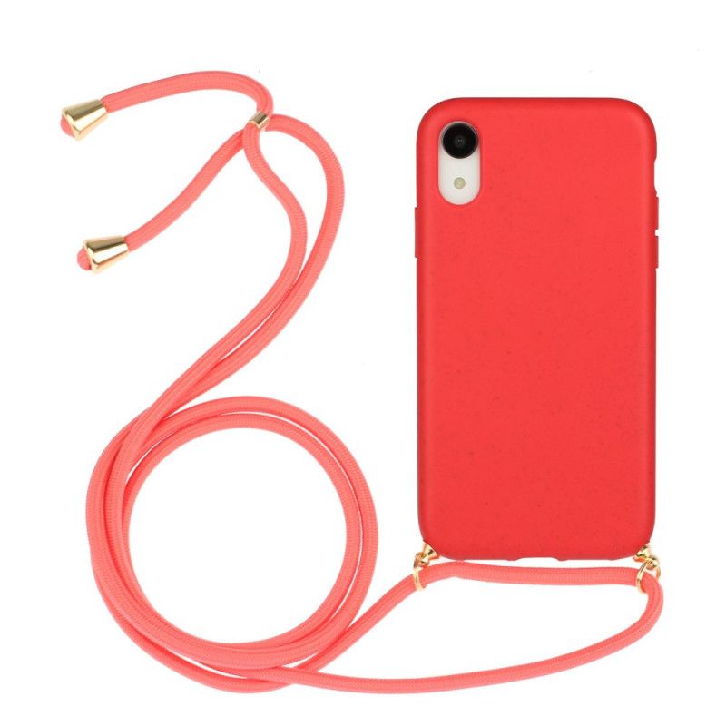 Coque iPhone Xr Silicone Avec Cordon Coloré