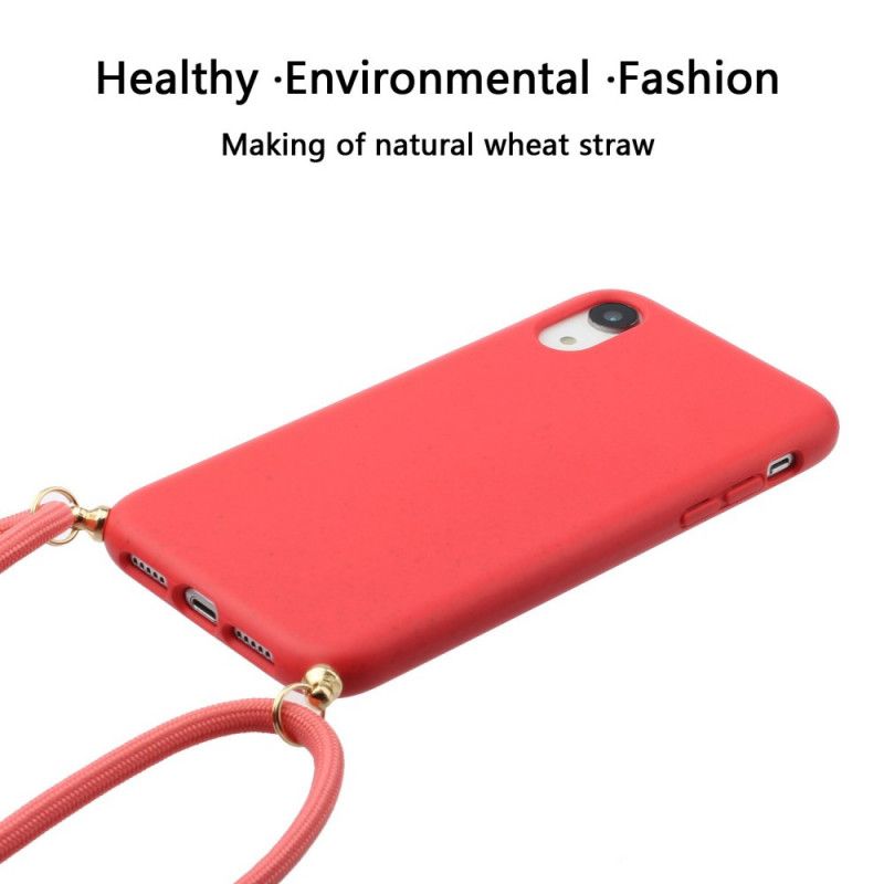 Coque iPhone Xr Silicone Avec Cordon Coloré