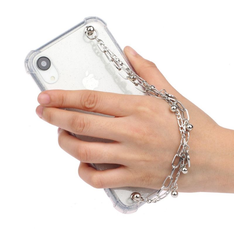 Coque iPhone Xr Silicone Bracelet Breloque