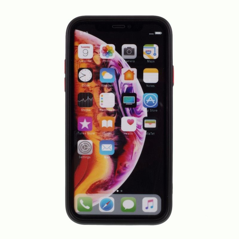 Coque iPhone Xr Silicone Flexible Bouton Coloré