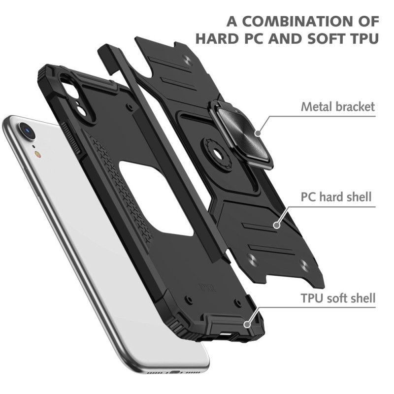 Coque iPhone Xr Style Armure Anneau-support