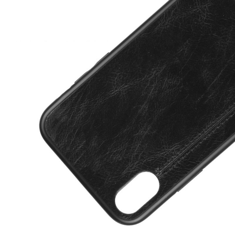 Coque iPhone Xr Style Cuir Coutures