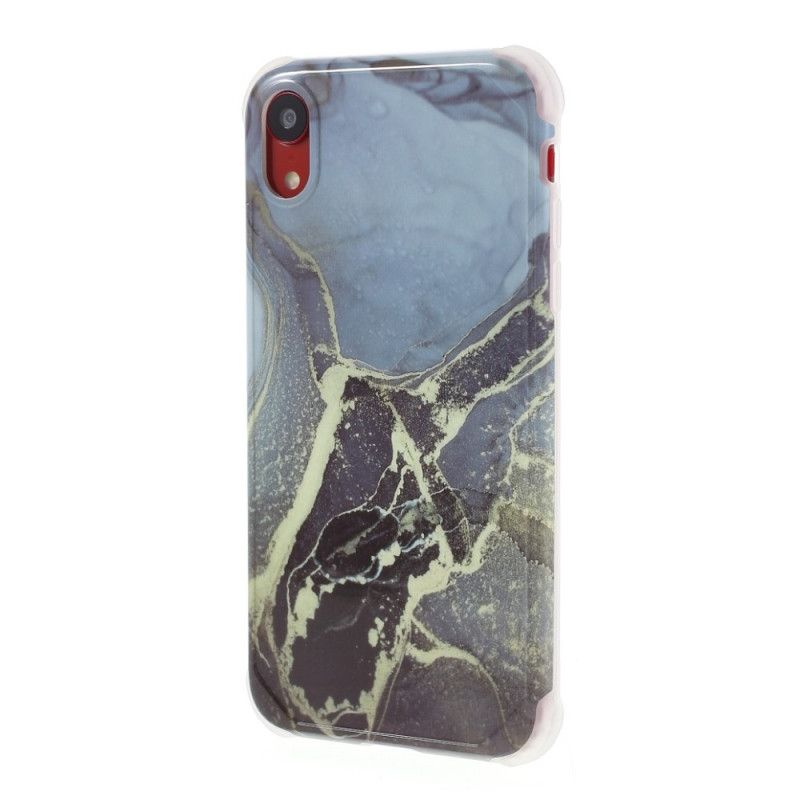 Coque iPhone Xr Style Marbre Coins Renforcés