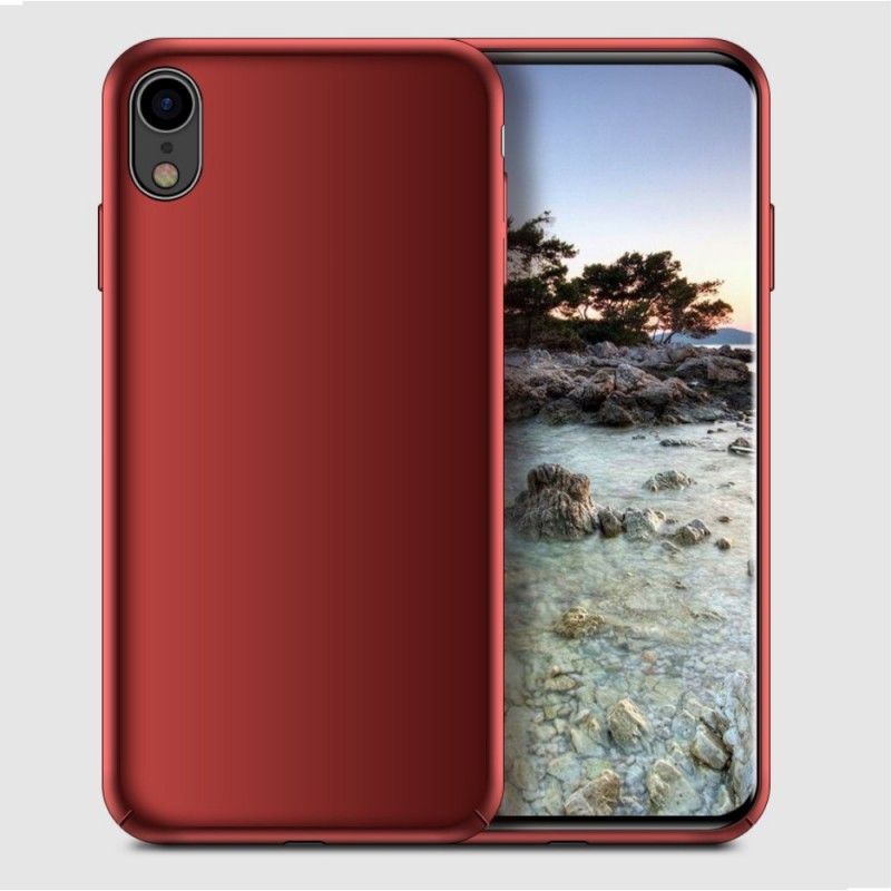 Coque iPhone Xr Texture Cuir Litchi