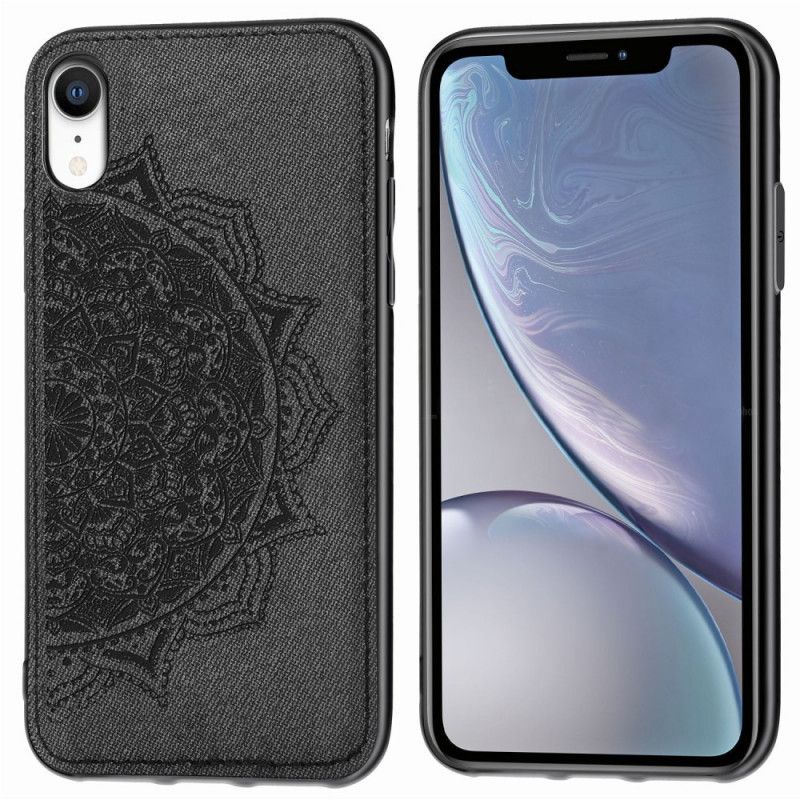 Coque iPhone Xr Texture Tissu Et Mandala