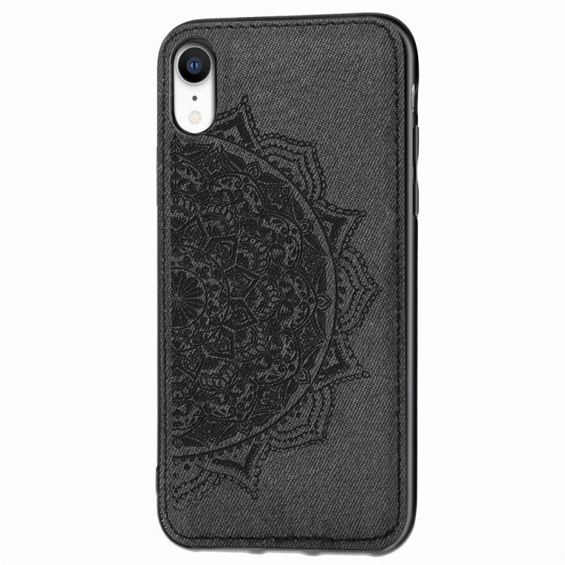 Coque iPhone Xr Texture Tissu Et Mandala