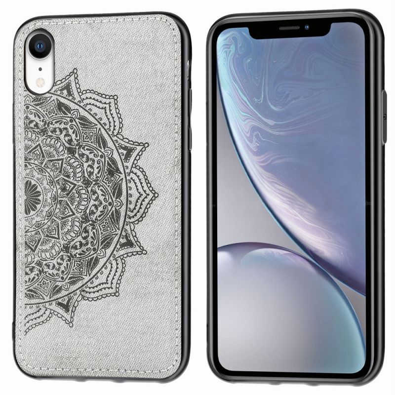 Coque iPhone Xr Texture Tissu Et Mandala