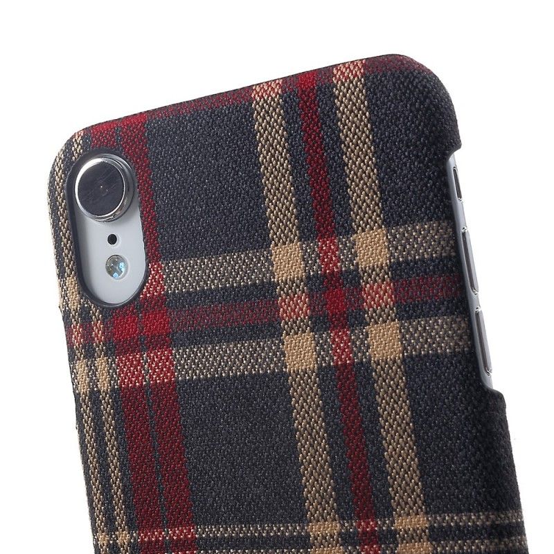 Coque iPhone Xr Tissu Écossais