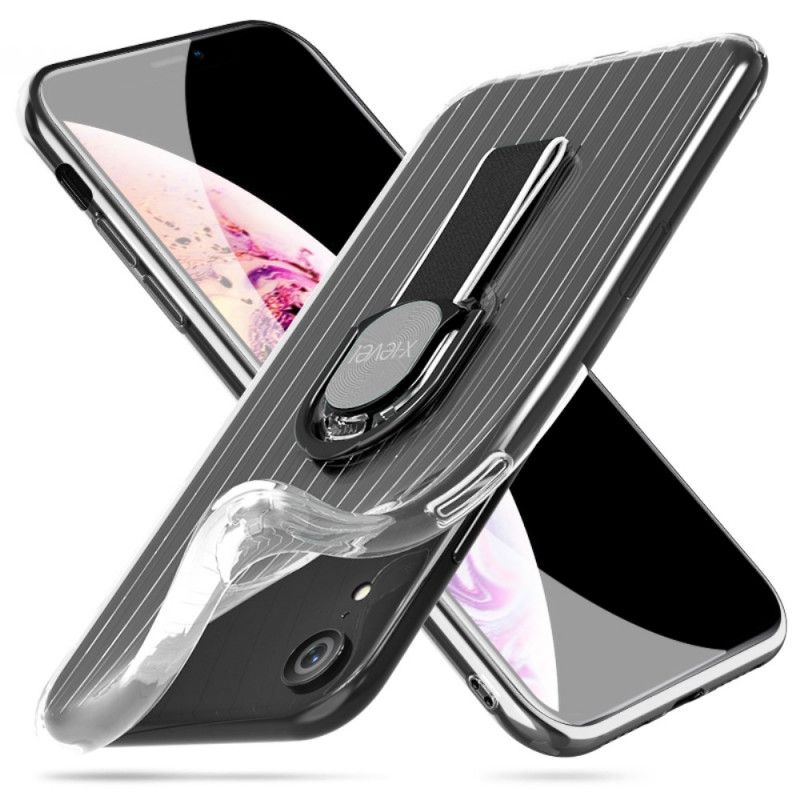 Coque iPhone Xr Transparente Anneau-support