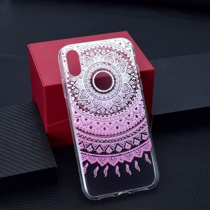 Coque iPhone Xr Transparente Mandala Coloré