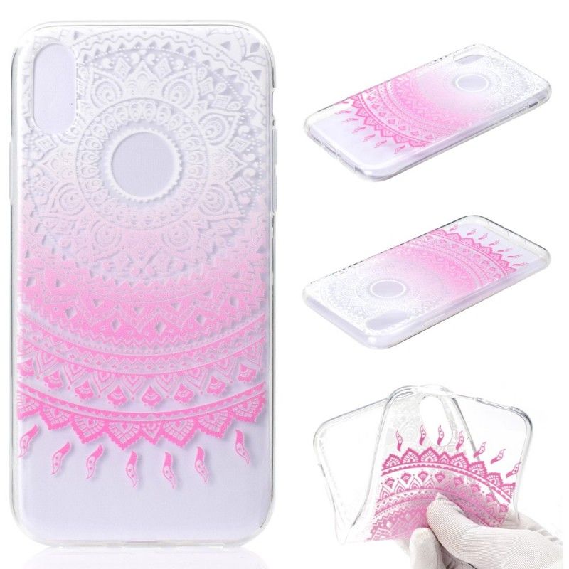 Coque iPhone Xr Transparente Mandala Coloré