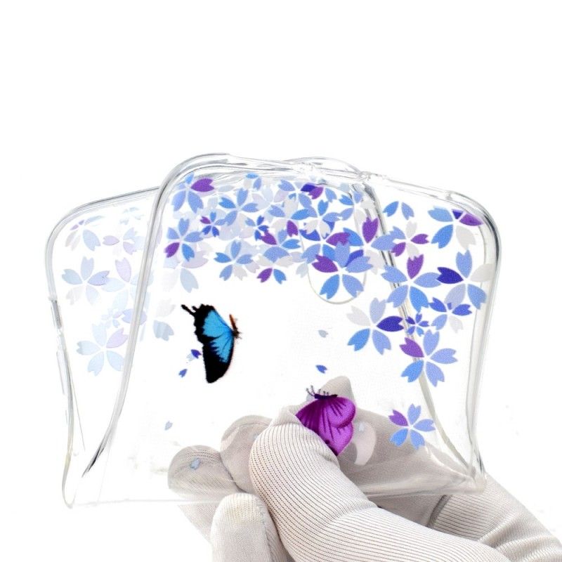 Coque iPhone Xr Transparente Papillons Et Fleurs