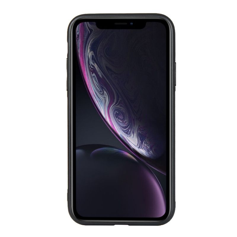 Coque iPhone Xr Véritable Cuir Sangle Et Porte-carte