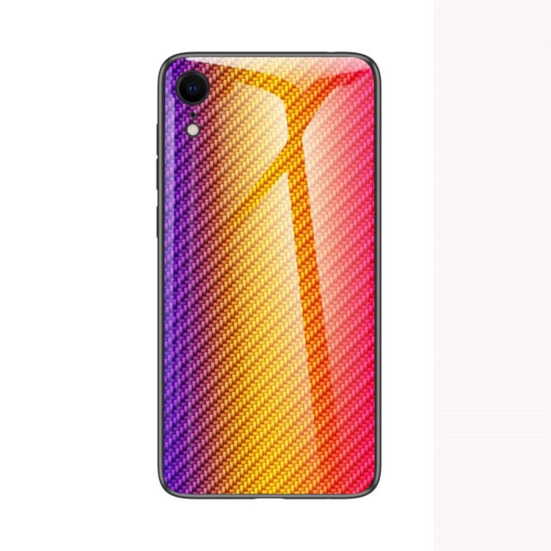 Coque iPhone Xr Verre Trempé Fibre Carbone