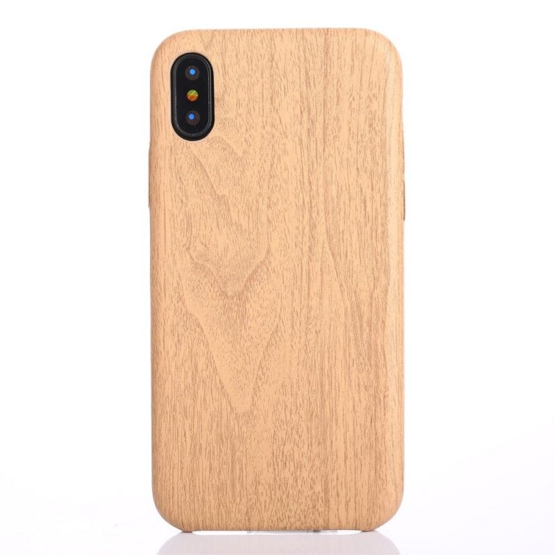 Coque iPhone Xs Effet Bois Brossé