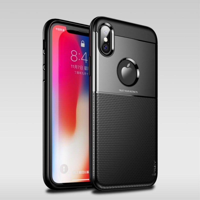 Coque iPhone Xs Ipaky Fibre Carbone