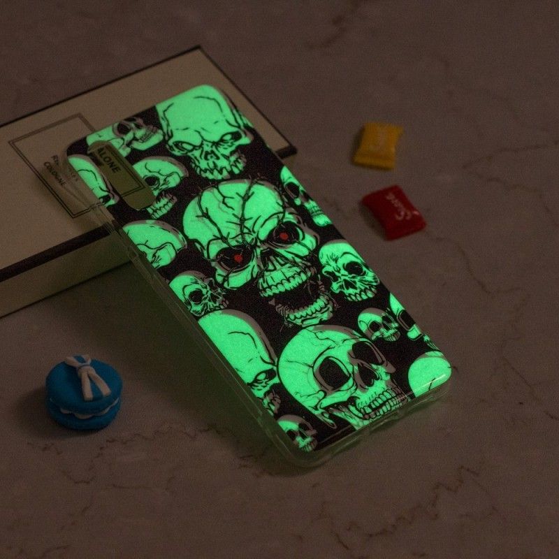 Coque iPhone Xs Max Attention Têtes De Mort Fluorescente