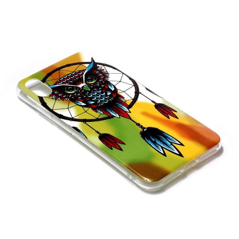 Coque iPhone Xs Max Attrape Rêves Hibou Fluorescente