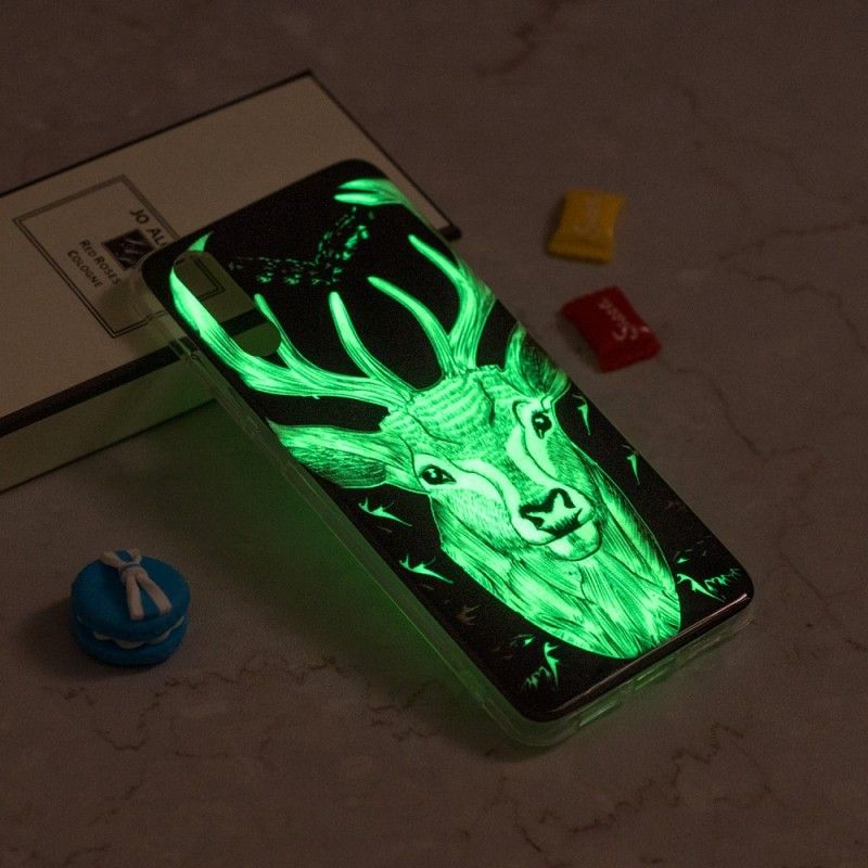 Coque iPhone Xs Max Cerf Majestueux Fluorescente