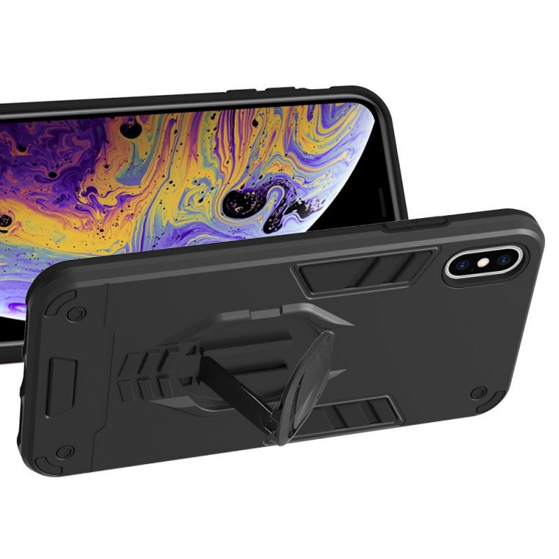 Coque iPhone Xs Max Détachable Armure Avec Anneau-support