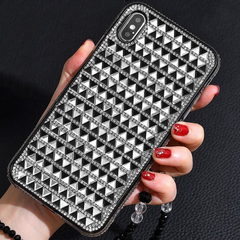 Coque iPhone Xs Max Diamants Triangles