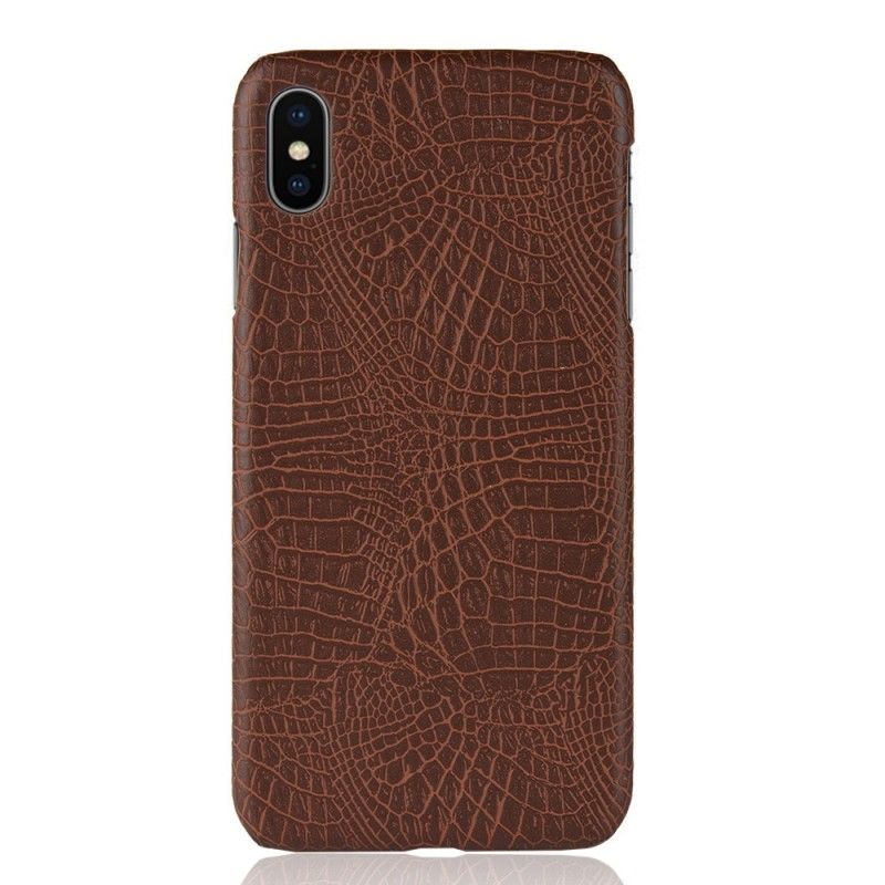 Coque iPhone Xs Max Effet Peau De Crocodile