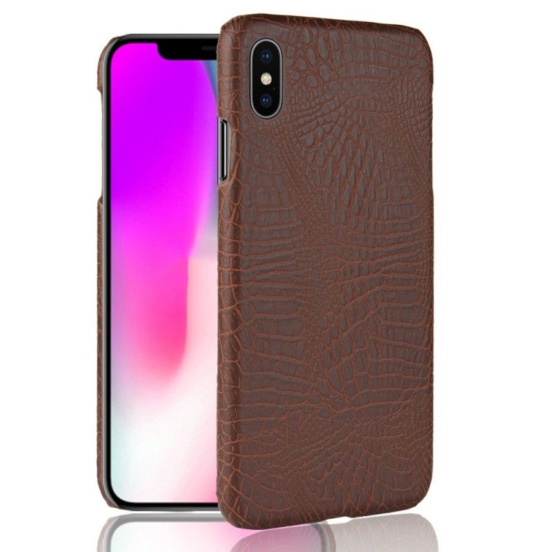 Coque iPhone Xs Max Effet Peau De Crocodile