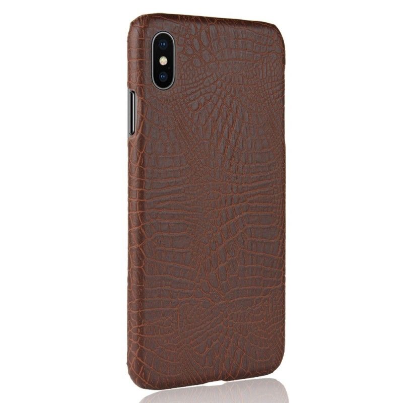 Coque iPhone Xs Max Effet Peau De Crocodile