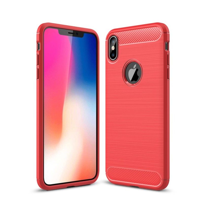 Coque iPhone Xs Max Fibre Carbone Brossée