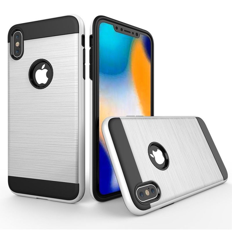 Coque iPhone Xs Max Hybride Brossée