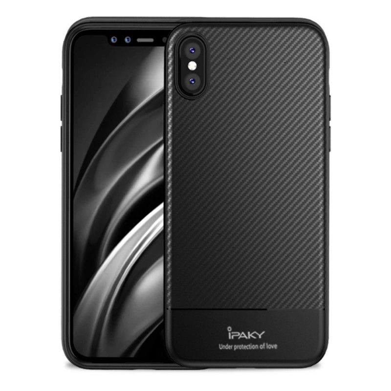 Coque iPhone Xs Max Ipaky Fibre Carbone